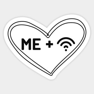 Wifi - Me plust wife = Love Sticker